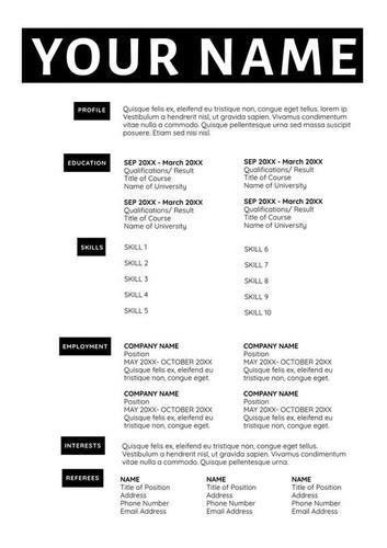 Design Wizard - Simple Resume Template templates