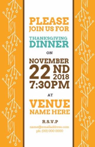 thanksgiving party invitations maker